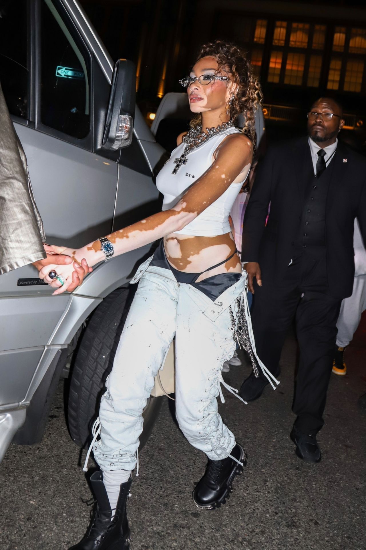 Winnie Harlow Exits a Met Gala After Party in New York